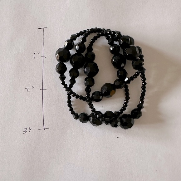 Set of Three Glass Vintage-Style Bracelets - Picture 1 of 1